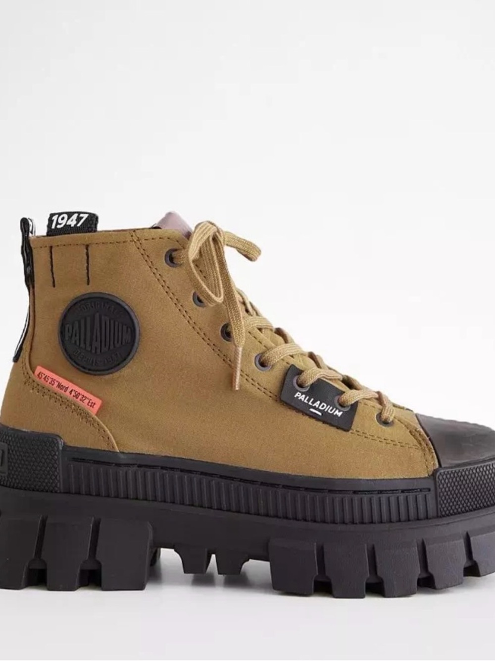 Palladium Women's Revolt Hi TX Platform Boots - Olive/Tan - Size 11 New in Box 📦
